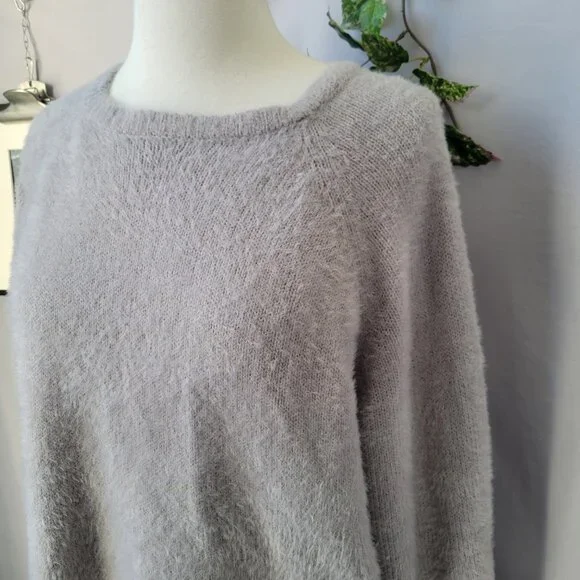 Z Supply Alexa Eyelash Pullover Sweater Gray M - Picture 5 of 14
